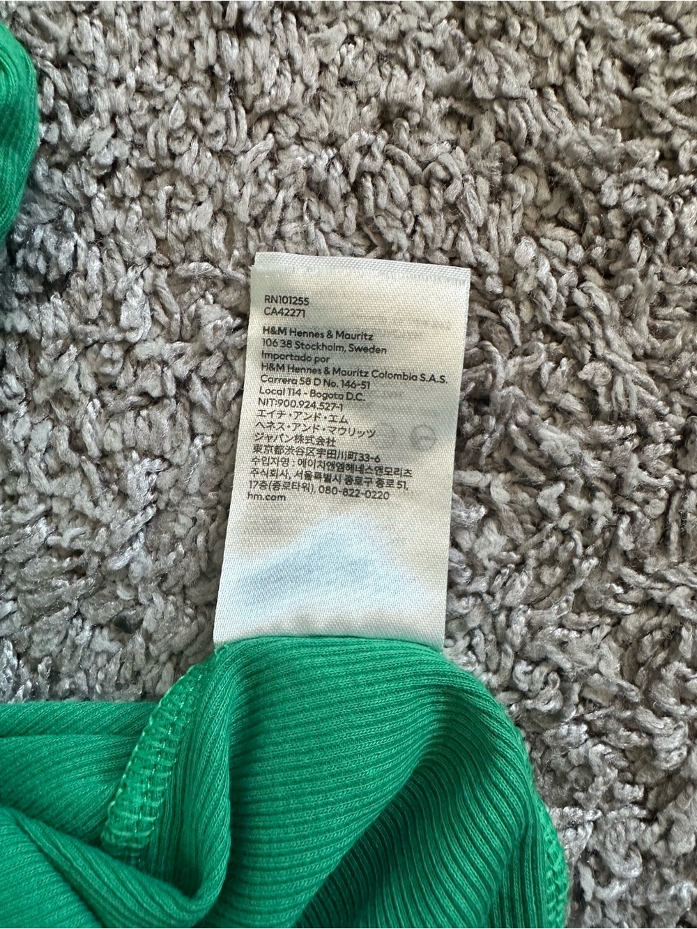 H&M Green Ribbed Cropped Tank - Picture 4 of 4